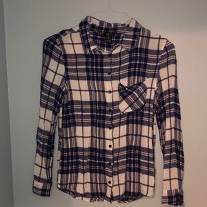 Blue and white flannel